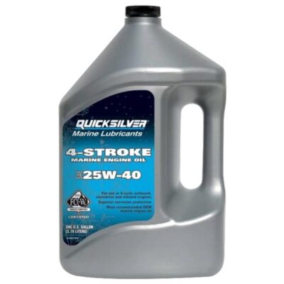 ACEITE PREMIUM SAE 25W-40 PARA MOTORES MARINOS DE 4 TIEMPOS - QUICKSILVER, GALÓN